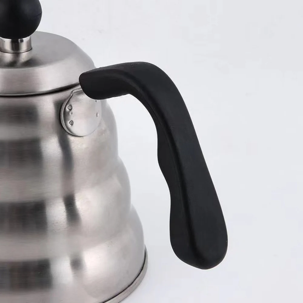 Silver and Black Stainless Steel Brewing Kettle