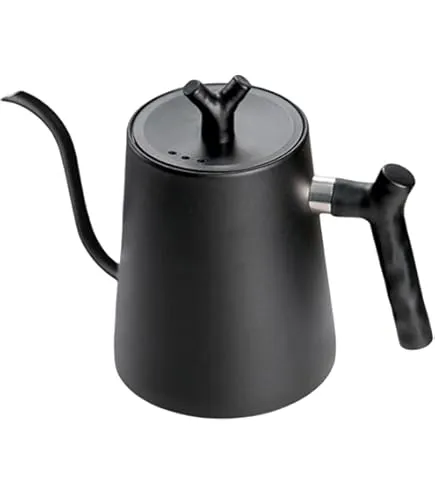 Silver and Black Stainless Steel Brewing Kettle - Large