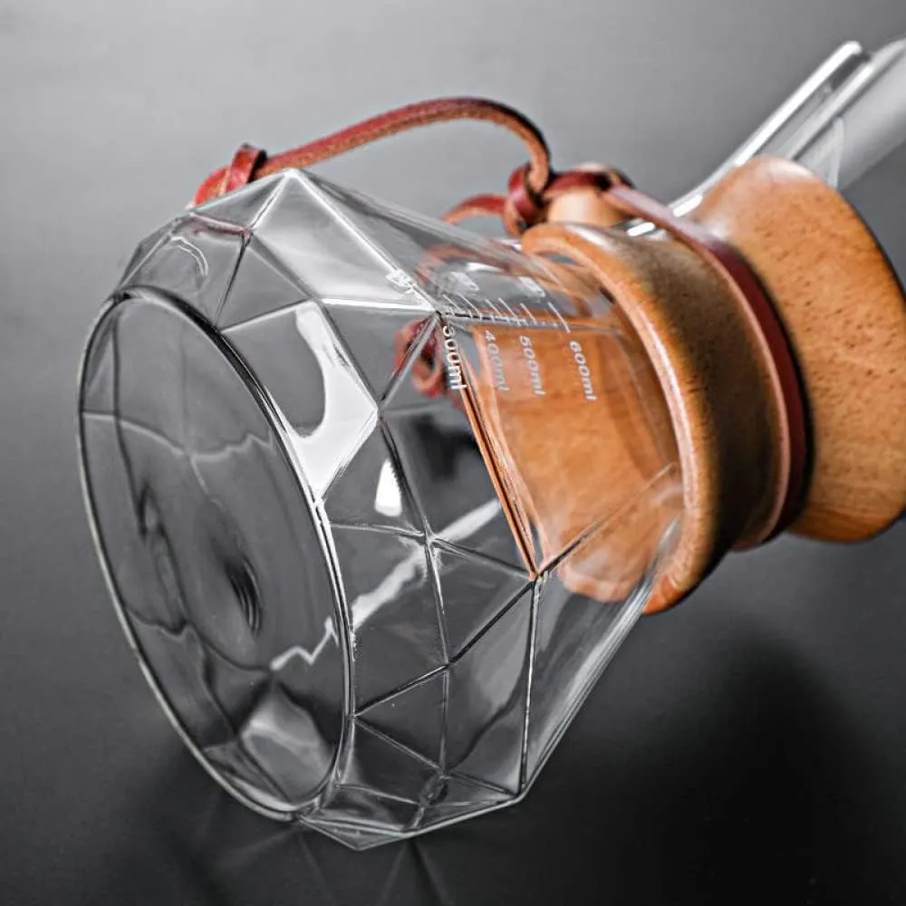 Chemix Glass Bottle with Wooden Handle 400 ml