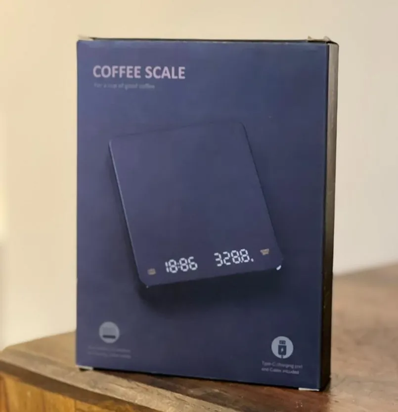 ميزان قهوة رقمي مع مؤقت قابل للشحن